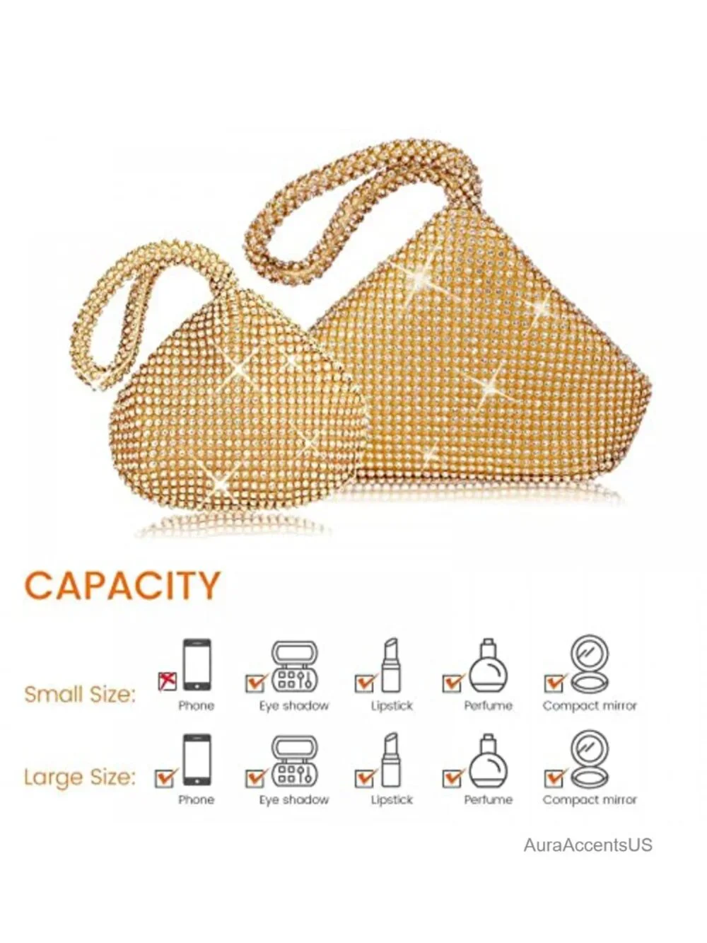 Sparkly Rhinestone Evening Clutch Purse Designer Chain Bag Party Wedding